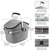 22L Folding Collapsible Insulated Picnic Cooler Basket for Gathering Travel Camping BBQ