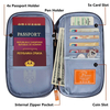 Travel Passport Wallet, Waterproof Family Passport Holder RFID Blocking Document Organizer Case with Hand Strap