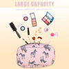 High Quality Bulk Custom Print Mens Cosmetic Waterproof Travel Makeup Bag Pouch Pu Leather Toiletries Bags