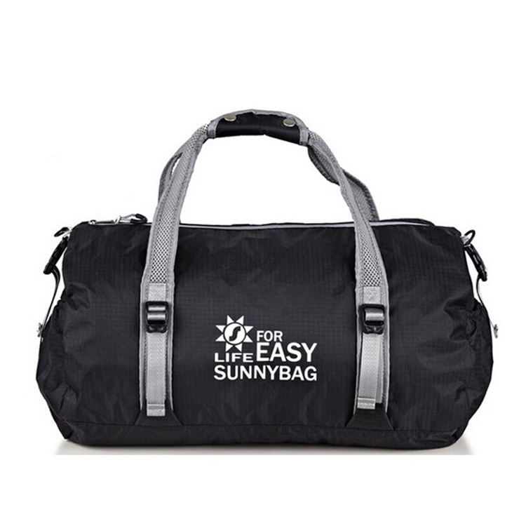 Lightweight waterproof packable garment foldable duffel bag for gym and sports