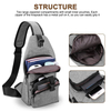 Outdoor Sports Chest Bag Sling Backpack Lightweight Shoulder Bag With Charging Port For Men Women