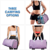 Woman girls outdoor weekend pink carryon handbag duffel tote bags sports travel bag sport with shoes compartment
