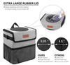 OEM Manufacturer Car Backseat Trash Bin Can Foldable Waterproof SUV Trunk Garbage Storage Bag Organizer with Lid