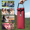 Durable Waterproof Polyester Portable Beer Bottle Organizer Bag Wine Carry Tote Bag For Outdoor Camping Travel