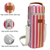 Customized Digital Printing Private PU Logo Label Wine Bottle Cooler Bag