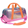 Waterproof Vegan Leather Sports Gym Duffle Bags Fashion Women Girls Weekend Overnight Travel Duffel Bag