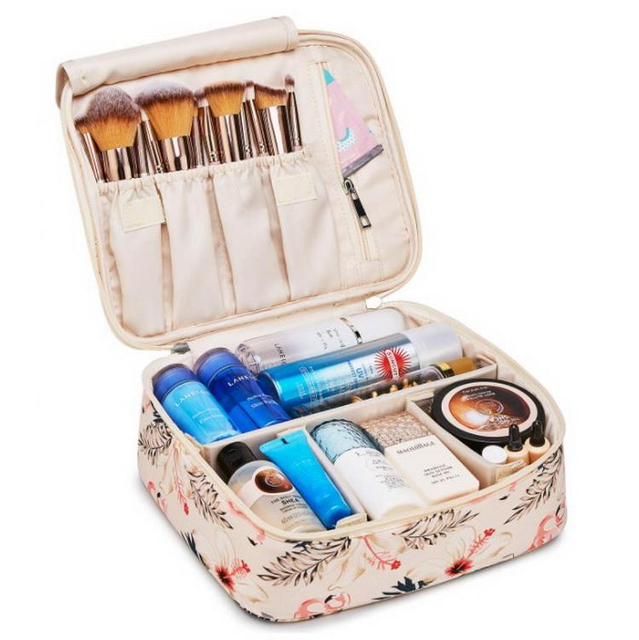 Sublimation Custom Printing Women Makeup Toiletry Bag Storage Case Large Travel Cosmetic Bag Organizer for Ladies