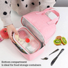 Utility Double Compartment School Student Insulation Lunch Cooler Tote Bag