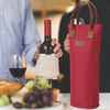 Promotional Portable Insulated Cooler Bag Thermal Wine Carrier Bag With PU Handle And Label