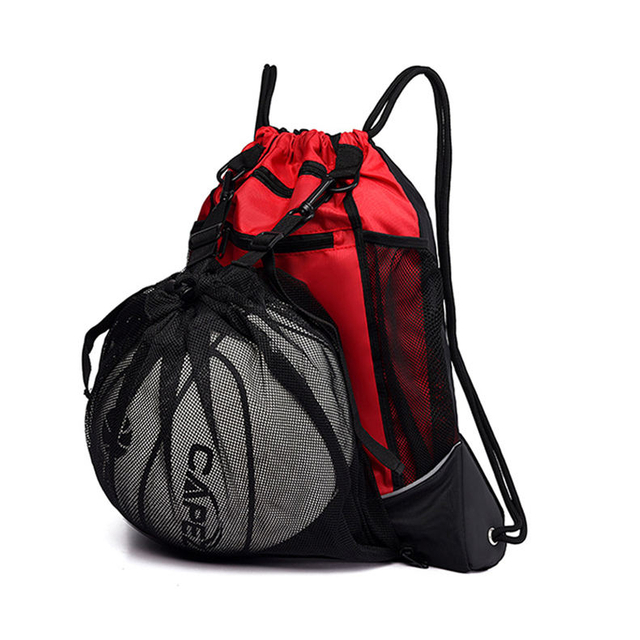 High quality mens outdoor sports workout durable drawstring backpacks multi pockets customized basketball backpacks