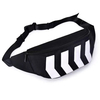 Custom Print Black Travel Belt Fanny Pack Waterproof Sports Running Belt Waist Phone Pouch with Reflective Strip