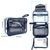 Hanging Toiletry Bag Clear Travel Toiletry Bag with Detachable TSA Approved Small Clear Bag Airline 3-1-1 Carry On Compliant Ba