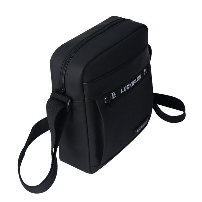New design mens PU leather sling bag waterproof chest sling crossbody bag shoulder