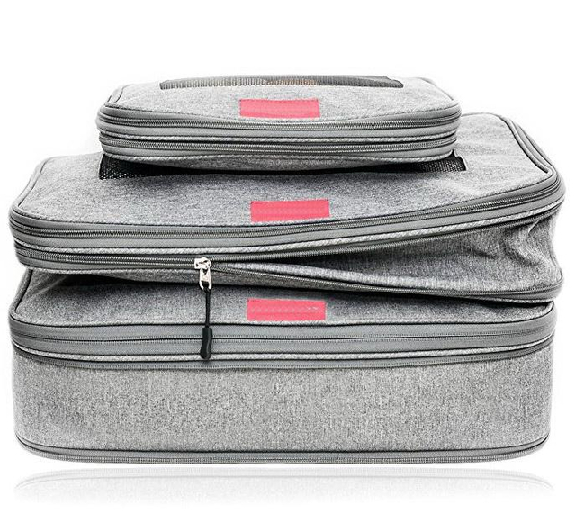 3 Sets Compression Packing Cubes Luggage Organizers for Travel W/Double Zipper