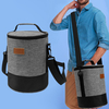 Portable Barrel Shape Insulated Cooler Lunch Bag, Custom Thermal Round Cooler Bag For Lunch Box For Picnic, Office