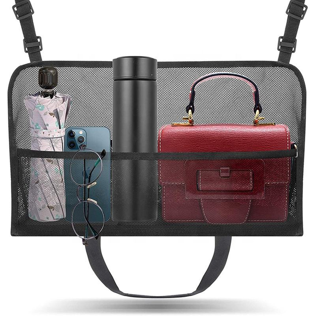Car Net Pocket Handbag Holder Seat Storage Organizer Netting Pouch with Bag on Back
