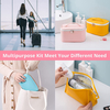 Women Girls Water Resistant PU PVC Leather Travel Cosmetic Pouch Organizer Makeup Brush Bag Private Label