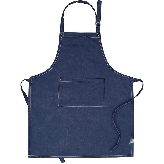 Wholesale factory price cotton canvas high quality custom logo cleaning kitchen apron
