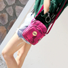custom promotional square messenger bag waterproof black crossbody bag oxford sling shoulder bag men women