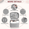 Gray Waterproof Polyester Portable Travel Zipper Make Up Case Toiletry Bags Cosmetic Bag with Mesh Pocket