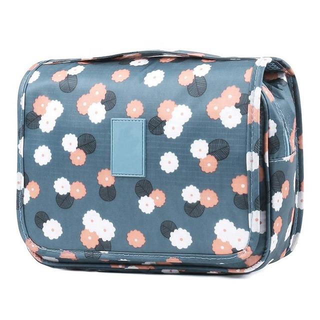 Colorful Travel Toiletry Bag with Hanging Hook Water-resistant Cosmetic Makeup Bag for Women