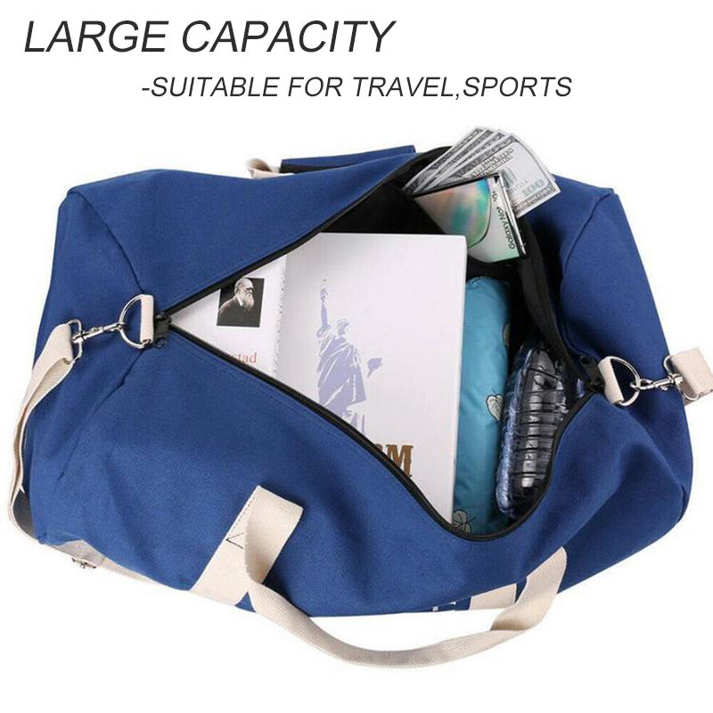 Waterproof Large Capacity Custom Cotton Canvas Duffel Bag Gym Travel Duffel Bags