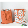 Standard Fashion Full Printing Grocery Shopping Delivery Organizer Bag Foldable Cotton Canvas Tote Bag for Supermarket