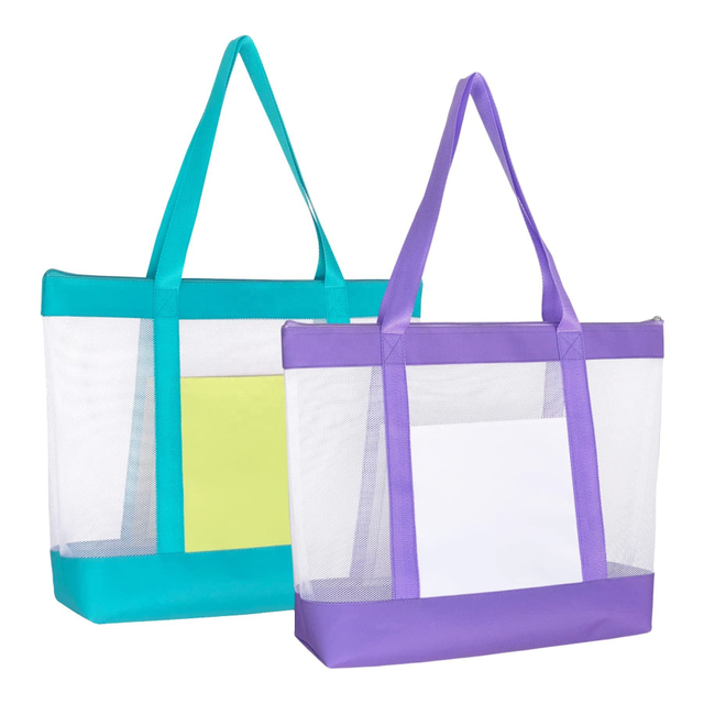 Sturdy Fashionable Grocery Delivery Shopping Tote Storage Reusable Beach Mesh Tote Bag Shopping Bags