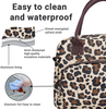 Waterproof Cooler Bag Food Thermal Insulation Cooler Bags Leopard Tote Cooler Bag