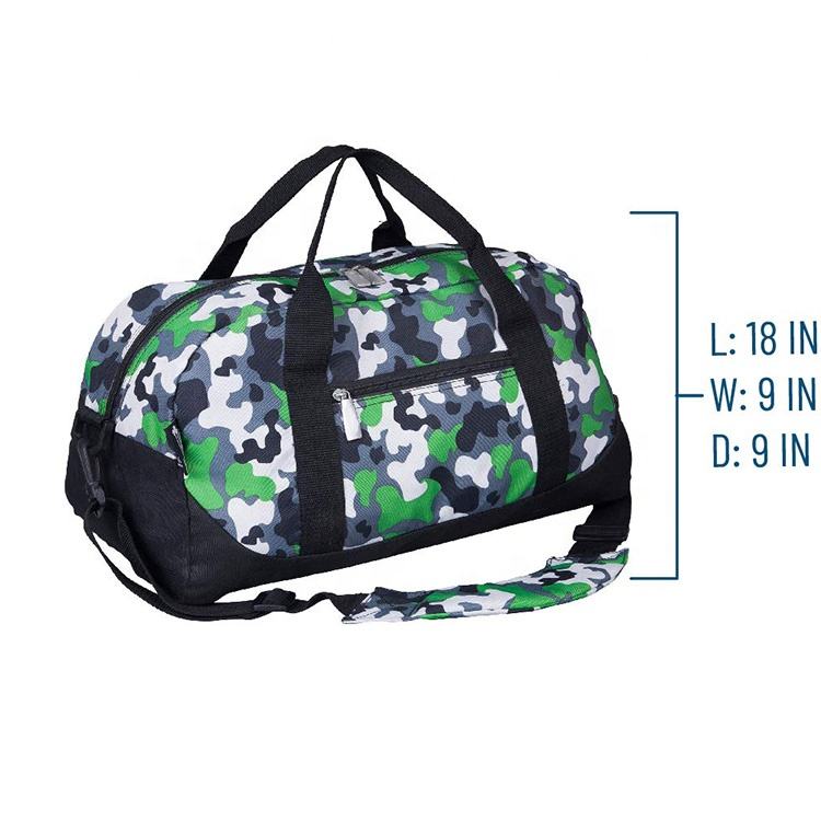 Durable Large Space Camping Sports Child Weekender Tote Duffel Bag Outdoor Gym Carry Shoulder Sports Bag Camouflage