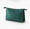 Pu Leather Makeup Brush Organizer Geometric Leather Makeup Bag Purse Geometric Make Up Bag Zipper Pouch For Women