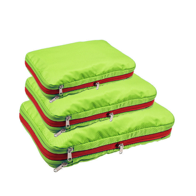 Expandable Traveling Bag Luggage Suitcase 3 Pcs Set Portable Lightweight Compression Packing Cubes