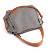 Custom Women Shoulder Handbag Recycled 16oz Cotton Canvas Tote Bag Casual Shoulder Work Bag