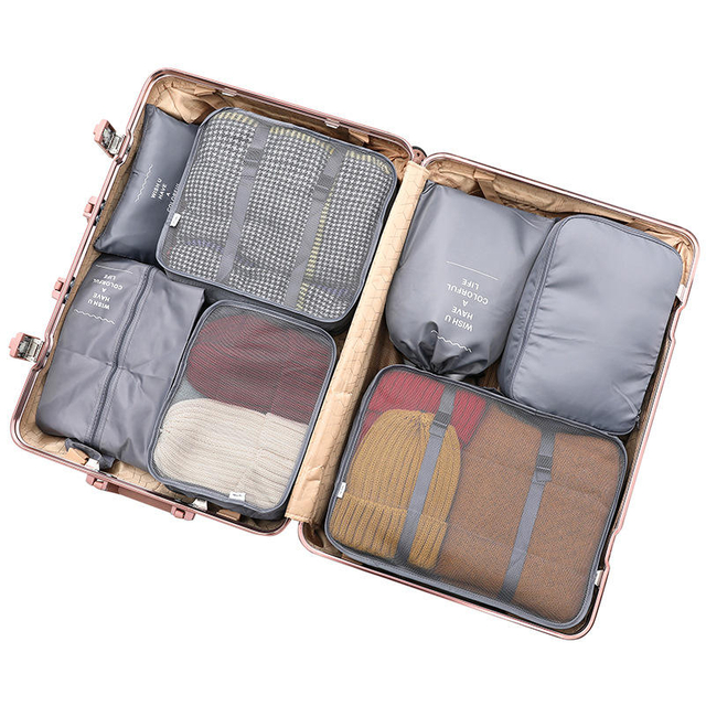 Suitcase Organizer Packing Cubes 7 Pcs Travel Bag