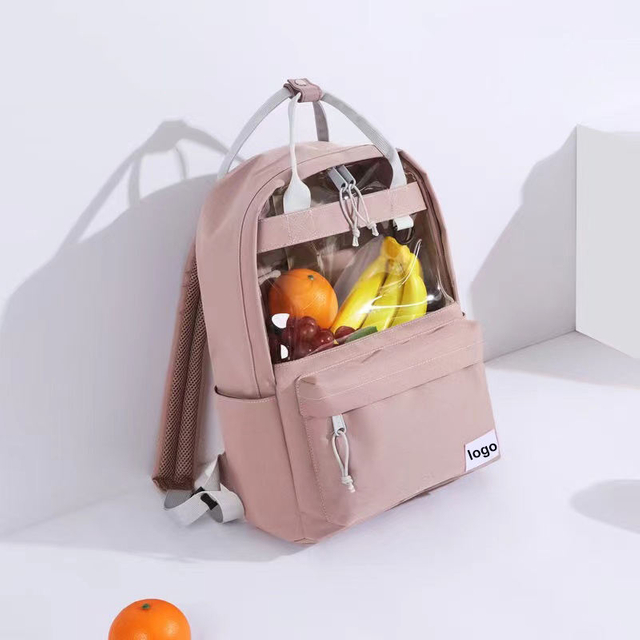 Women Transparent Clear Pvc Backpack for School College Backpack Lightweight Casual Daypack