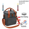High Quality Waterproof Lining Insulated Lunch Bags Travel Lunch Box Tote Shoulder Cooler Bags For Adult