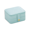 Square Custom Logo Jewelry Box Organizer Green Portable Waterproof Travel Jewelry Box Packaging For Earrings