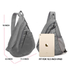 Waterproof Custom Sling Bag Lightweight Shoulder Bag Travel Hike Backpack for Women Men kid grey