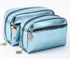 Waterproof Shiny Pu Makeup Bag High Quality Pu Leather Toiletry Cosmetic Bags for Men Women Custom Logo