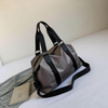 Water Proof Pu Leather Gym Duffel Bag for Men Women 35L Lightweight Sports Travel Bag Shoulder Weekender Overnight Bag
