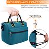 Leakproof Insulated Lunch Tote Bag with Adjustable & Removable Shoulder Strap, Durable Reusable Lunch Box Container for Women/Me
