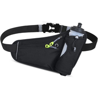 Ultra-Light Running Belt Black Waist Fanny Pack Bag Suitable for Hiking Jogging Bicycling