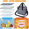 Bulk Manufacturer Travel Aluminum Foil Insulated Food Bags Beer Can Bottle Cooler Lunch Bag for Women Waterproof