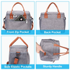 Reusable Insulated Lunch Bag Cooler Tote Bag,Soft Freezable Lunch Box Holder, Durable Portable Leakproof Thermal Lunch Cont