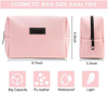 Custom Logo Waterproof Small Make Up Zipper Pouch Toiletry Storage Makeup Organizer PU Leather Cosmetic Bag