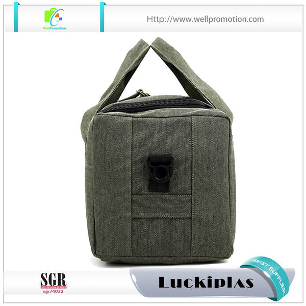 High quality green canvas extra large men travel duffle bag