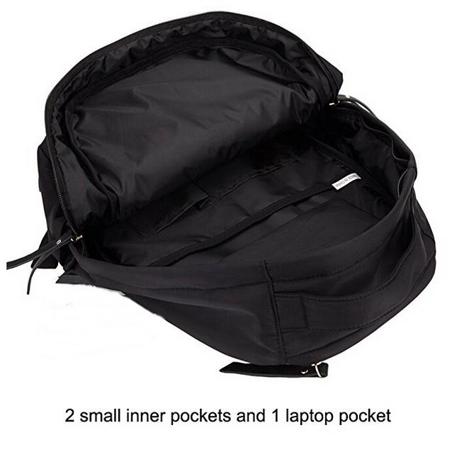 Black Lightweight Laptop Backpack Casual Daypack for Women School Bag for Girls