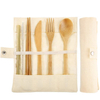 Portable Reusable Picnic Cutlery Flatware Bag Holder Organic Cotton Utensils Organizer Box