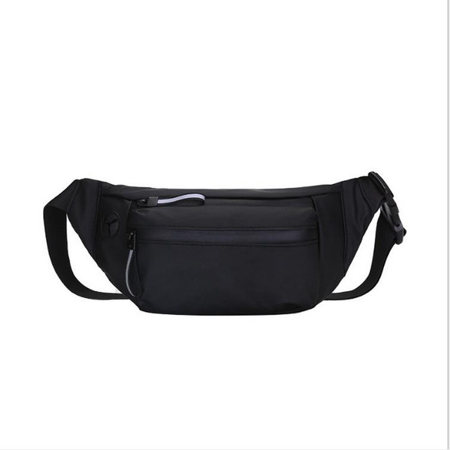2022 Fashion Black Fanny Pack Waist Bags Outdoor Travel Office PU Leather Chest Bag For Men And Women