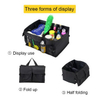 Foldable Car Organizer Trunk Large Space Storage High Quality Car Console Organizer with 2 Foldable Cup Holder
